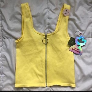 zip up tank top
